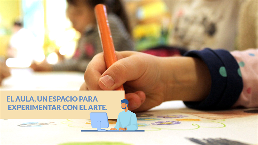 El aula del jardín, un espacio para experimentar con el arte