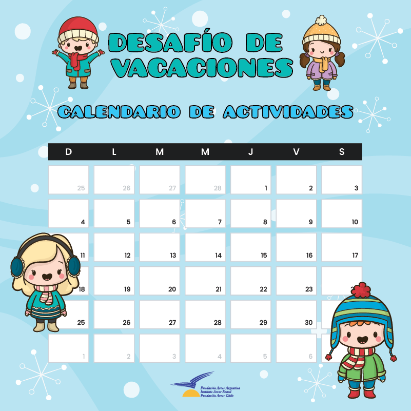 Desafío de Vacaciones – Calendario de Actividades