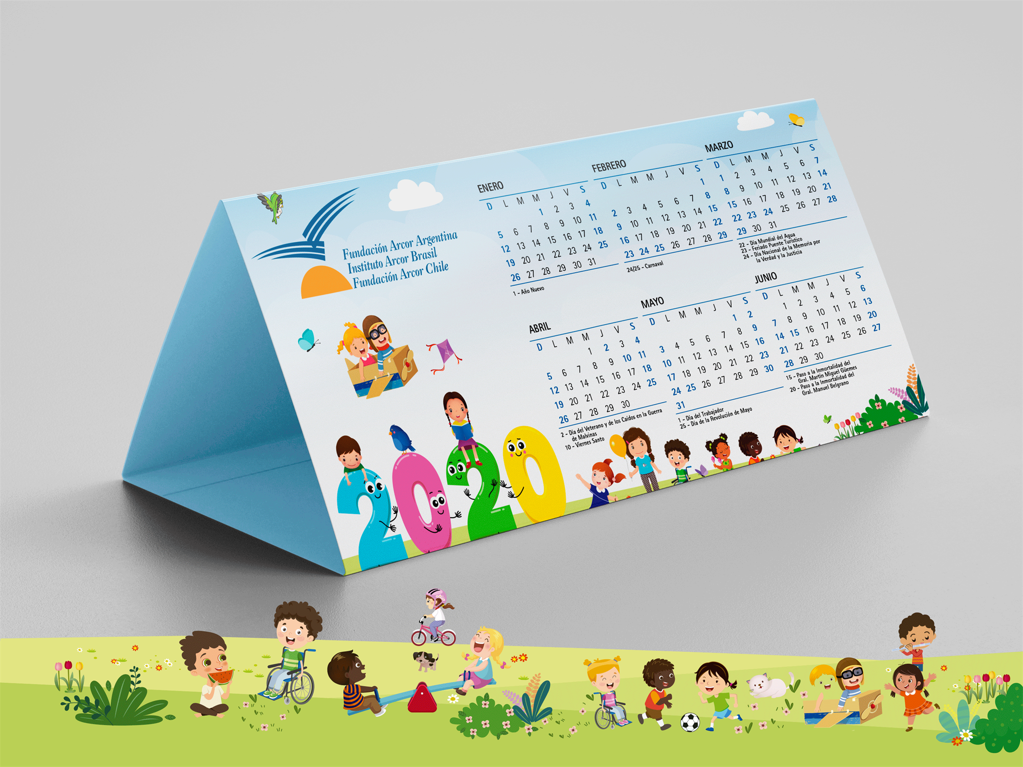 Calendario de escritorio 2020