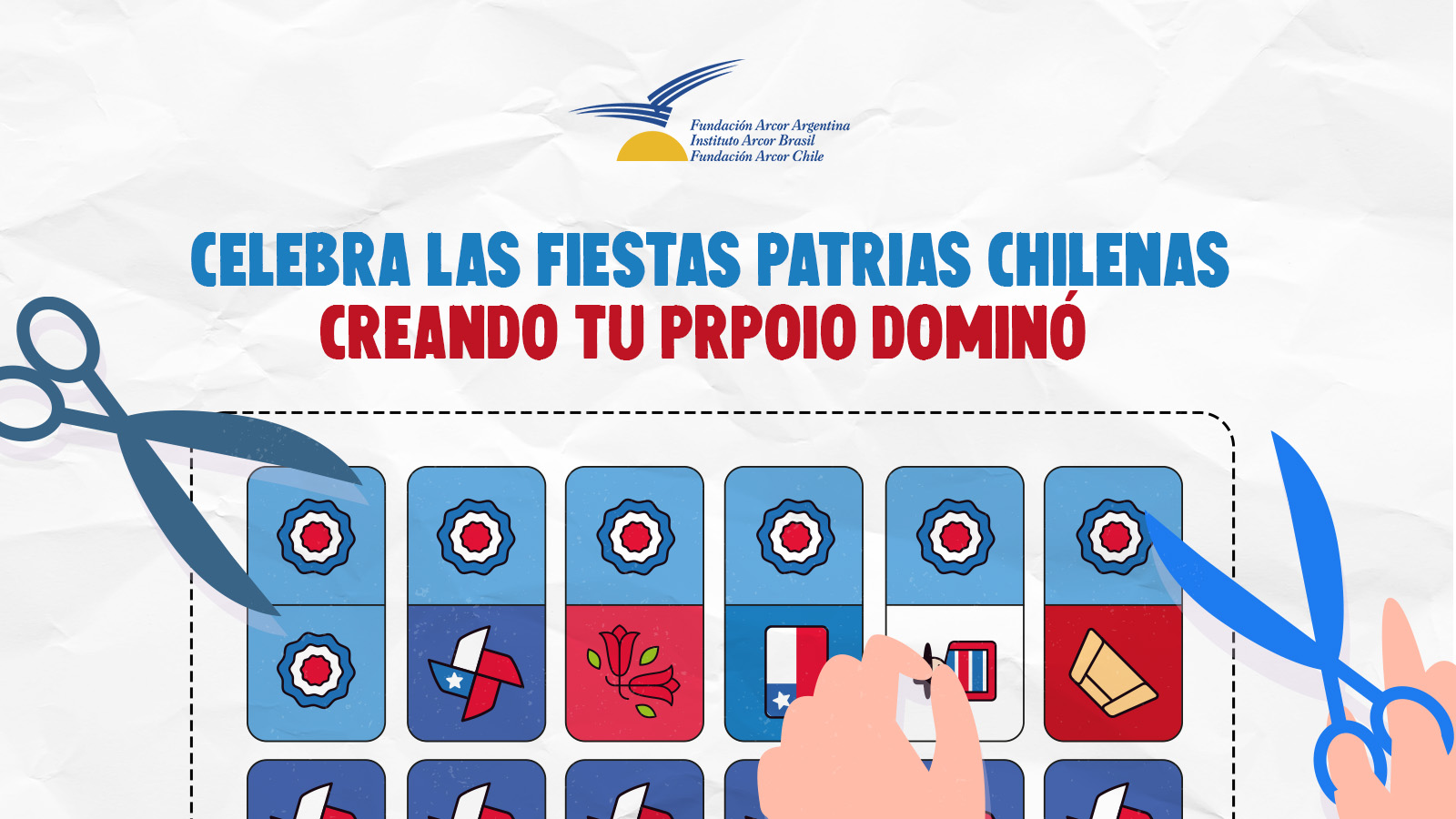 Manualidades: Dominó para celebrar las fiestas patrias chilenas